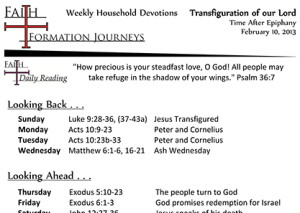 12 February 10 - Transfiguration Year C