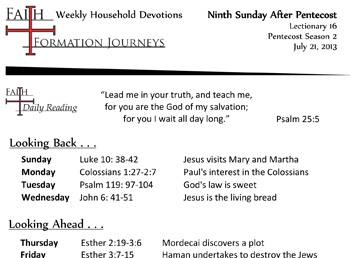 35 July 21 - 9th Sunday Pentecost Lec 16 Year C