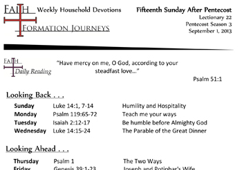 41 September 1 - 15th Sunday Pentecost Lec 22 Year C