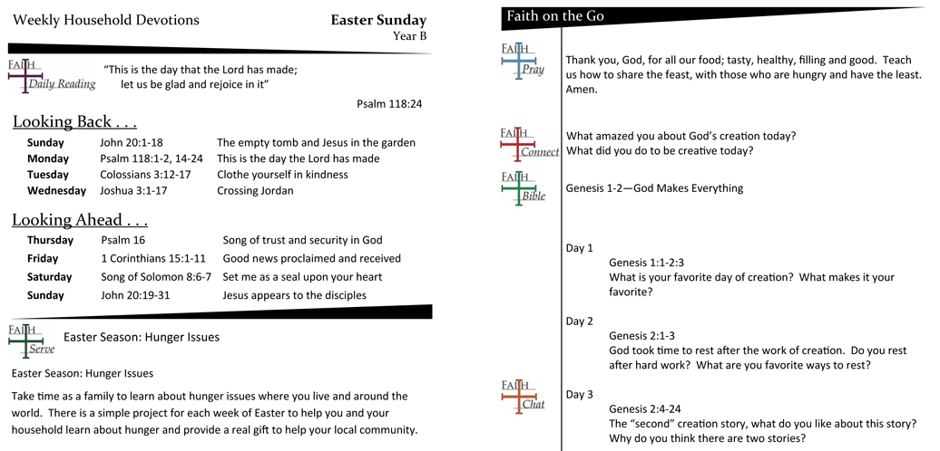 Weekly Devotion Page For Easter Sunday – Year B | Faith Formation Journeys