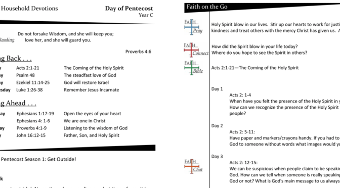 WEEKLY DEVOTION PAGE FOR PENTECOST SUNDAY, YEAR C